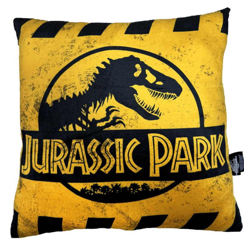 cojin-cuadrado-45x45cm-envasado-vacio-caution-logo-jurassic-park