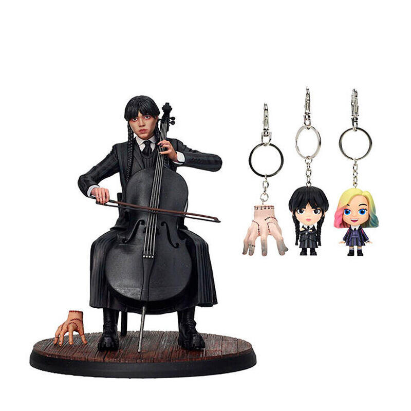 figura-miercoles-violonchelo-llavero-wednesday