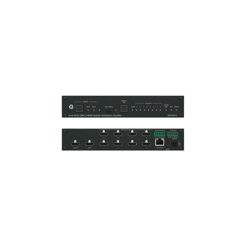 kramer-avsm-2x18-4k60-usb-chdmi-switcher-distribution-amplifier-da3-28-h-10-00002890