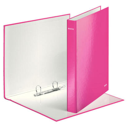 leitz-carpeta-wow-anillas-mixtas-2x25-mm-a4-carton-forrado-plastificado-fucsia
