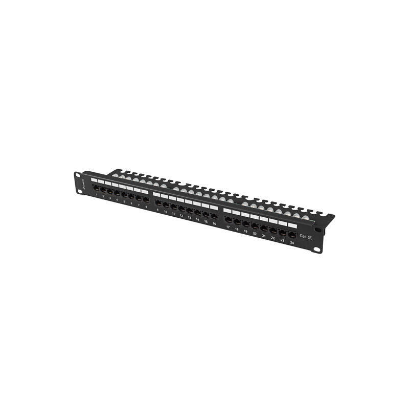 lanberg-patch-panel-24-port-1u-19-cat5e-utp-with-cable-organizer-black