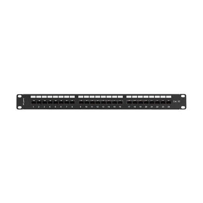 lanberg-patch-panel-24-port-1u-19-cat5e-utp-with-cable-organizer-black