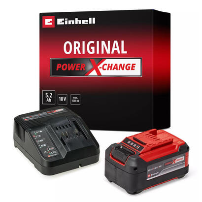 einhell-52-ah-pxc-starter-kit-cargador-de-bateria-universal-corriente-alterna