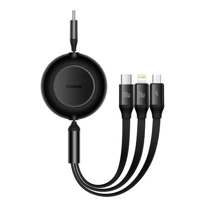 bright-mirror-2-series-retractable-3-in-1-fast-charging-data-cable-type-c-to-mlc-100w-11m-black