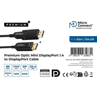 microconnect-dp-mmg-5000mbv14op-cable-displayport-50-m-mini-displayport-negro