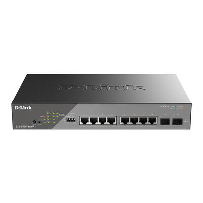 switch-gestionable-d-link-dss-200g-10mpe-poe-poe-90w-8x101001000-mbps-2g-sfp-onvif-vlan-erps-port-trunking-
