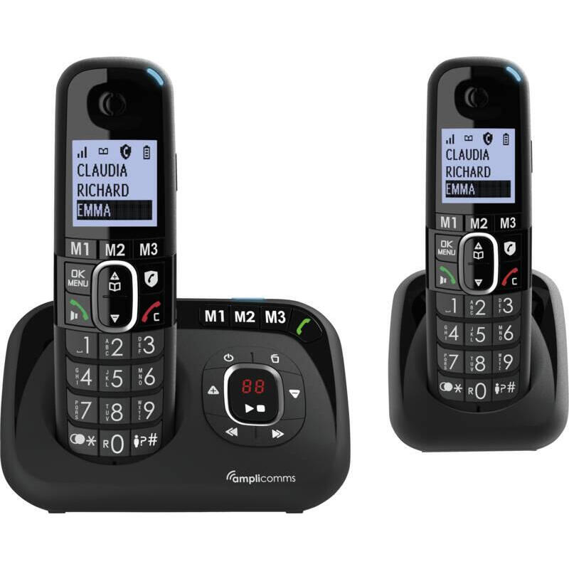 amplicomms-bigtel-1582-duo-telefono-dect-identificador-de-llamadas-negro
