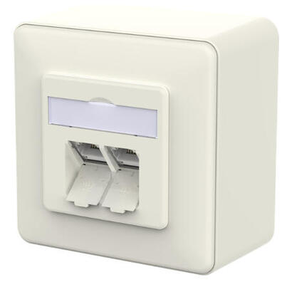 metz-connect-anschlussdose-e-dat-c6a-idc-2-port-ap-reinblanco