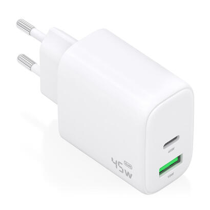 aisens-cargador-gan-45w-1xusb-c-pd30-qc40-1xusb-a-qc30-blanco