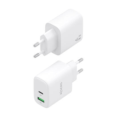 aisens-cargador-gan-45w-1xusb-c-pd30-qc40-1xusb-a-qc30-blanco
