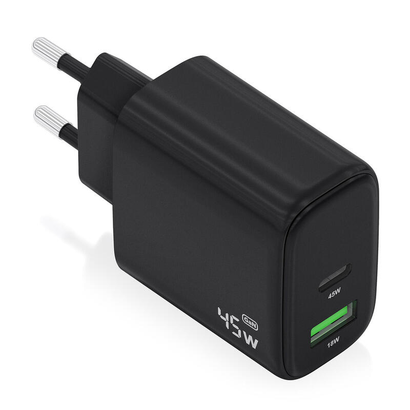 aisens-cargador-gan-45w-1xusb-c-pd30-qc40-1xusb-a-qc30-negro