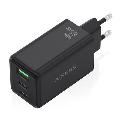 aisens-cargador-gan-65w-2xusb-c-pd30-qc40-1xusb-a-qc30-negro