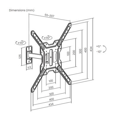 aisens-soporte-eco-giratorio-inclinable-para-monitortv-30kg-2-pivotes-de-23-65-negro