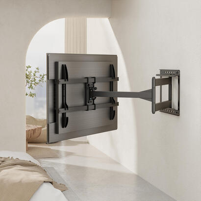 aisens-soporte-pro-giratorio-inclinable-y-nivelable-para-monitortv-50kg-de-43-80-negro