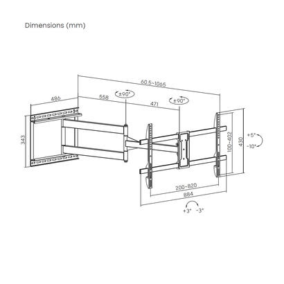 aisens-soporte-pro-giratorio-inclinable-y-nivelable-para-monitortv-50kg-de-43-80-negro