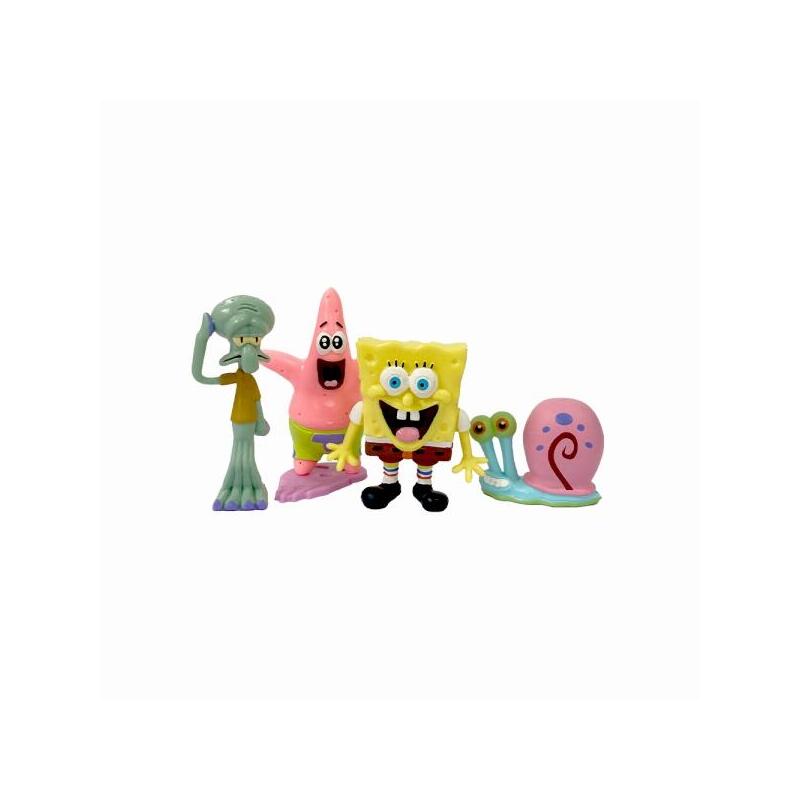 comansi-set-familia-bob-esponja-4-figuras-coleccionable-a-bob-esponja-calamardo-patricio-y-don-cangrejo