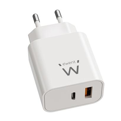 cargador-ewent-ew1318-20w-1x-usb-tipo-a-1x-usb-tipo-c-blanco