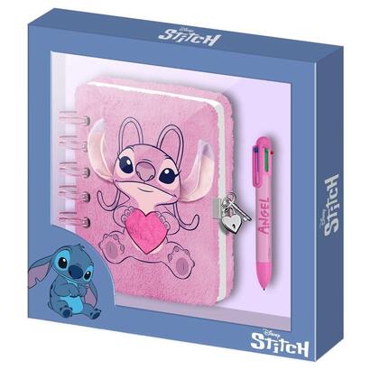 diario-peluche-boligrafo-corazon-angel-stitch-disney