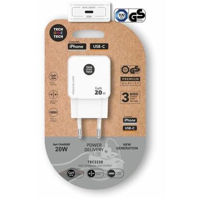cargador-de-pared-gan-tech-one-tech-gan-tec2220-1xusb-tipo-c-20w-blanco