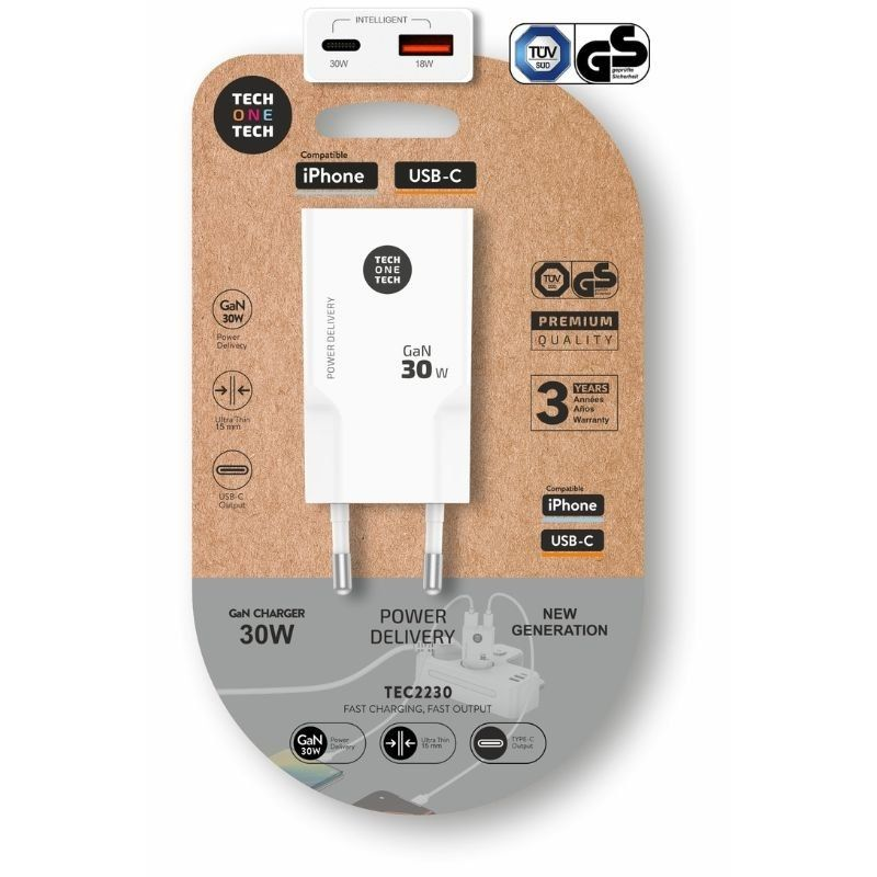 cargador-de-pared-gan-tech-one-tech-gan-tec2230-1xusb-tipo-c-1xusb-30w-blanco