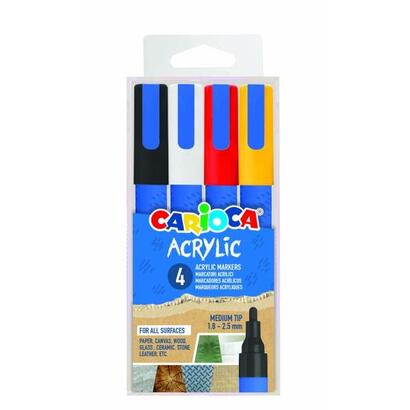 carioca-acrylic-pack-de-4-marcadores-de-pintura-acrilica-punta-redonda-media-18-25mm-tinta-a-base-de-agua-alta