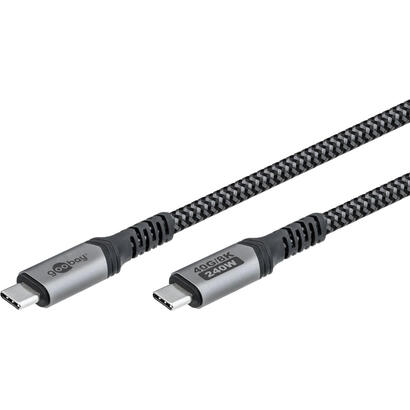 cable-goobay-usb-c-with-textile-sheath-usb4-240-w-40-gbit-s-power-delivery-05-m-black-grey