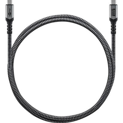 cable-goobay-usb-c-with-textile-sheath-usb4-240-w-40-gbit-s-power-delivery-05-m-black-grey