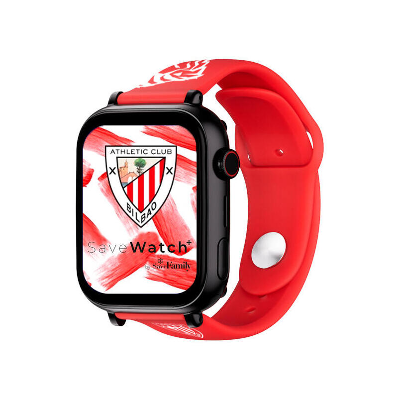 savefamily-reloj-inteligente-infantil-savewatch-plus-edicion-athletic-club-con-gps-y-llamada-correa-silicona-roja