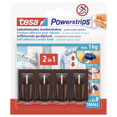 tesa-powermrips-vario-gardinenhaken-marron