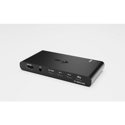 i-tec-kvm-docking-station-hdmi-for-2-hosts-1x-hdmi-3xusb-c-32-gen1-2x-usb-a-32-gen-1-1x-35mm-audio-mic-power-delivery-2x-100w