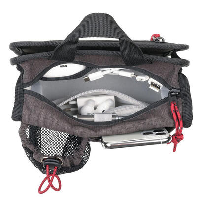 troika-bbg67gy-bolso-y-bandolera-poliester-negro-gris-unisex-bolsa-para-carrito-de-la-compra