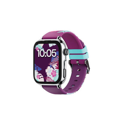 savefamily-reloj-inteligente-infantil-savewatch-plus-2-pantalla-amoled-carcasa-plateada-correa-silicona-maui