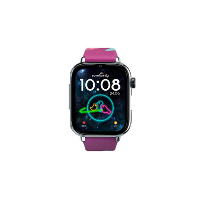 savefamily-reloj-inteligente-infantil-savewatch-plus-2-pantalla-amoled-carcasa-plateada-correa-silicona-maui