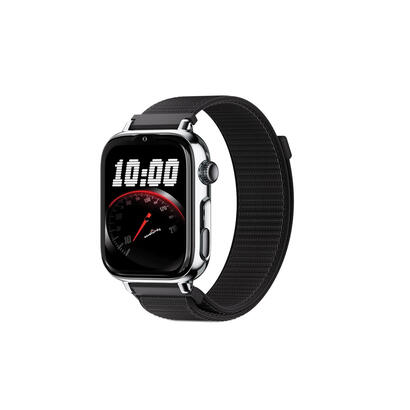 savefamily-reloj-inteligente-infantil-savewatch-plus-2-pantalla-amoled-carcasa-plateada-correa-tela-negra