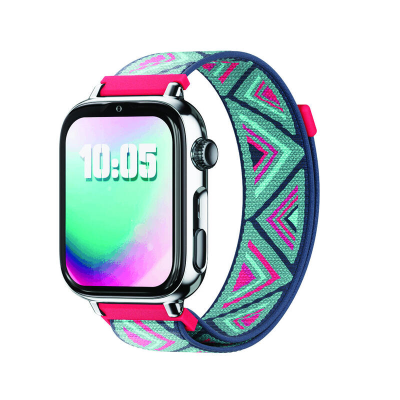 savefamily-reloj-inteligente-infantil-savewatch-plus-2-pantalla-amoled-carcasa-plateada-correa-tela-tribeca