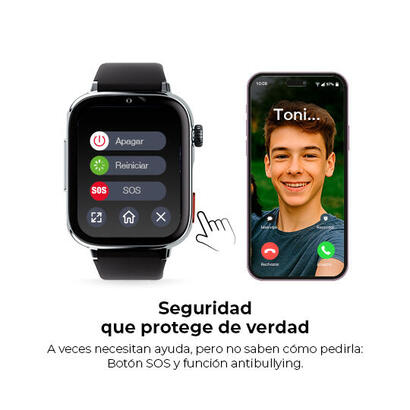 savefamily-reloj-inteligente-infantil-savewatch-plus-2-pantalla-amoled-carcasa-plateada-correa-tela-tribeca