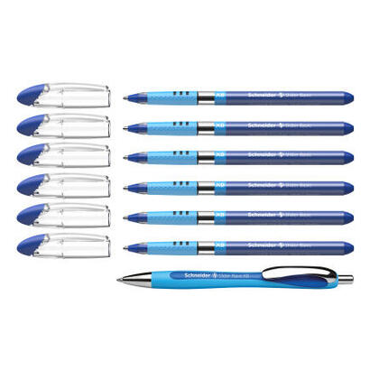 schneider-boligrafo-slider-basic-xb-rave-6er-azul