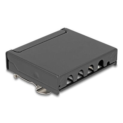 delock-mini-desktop-patchpanel-rj45-hembra-4-port-cat6a-geschirmt-negro