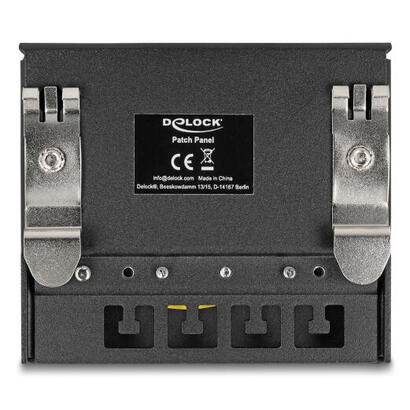 delock-mini-desktop-patchpanel-rj45-hembra-4-port-cat6a-geschirmt-negro