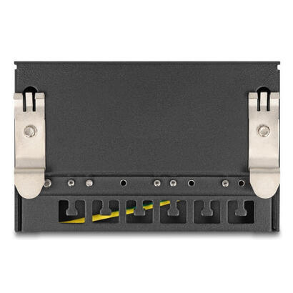 delock-mini-desktop-patchpanel-rj45-hembra-6-port-cat6a-geschirmt-negro