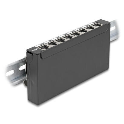 delock-mini-desktop-patchpanel-rj45-hembra-8-port-cat6a-geschirmt-negro