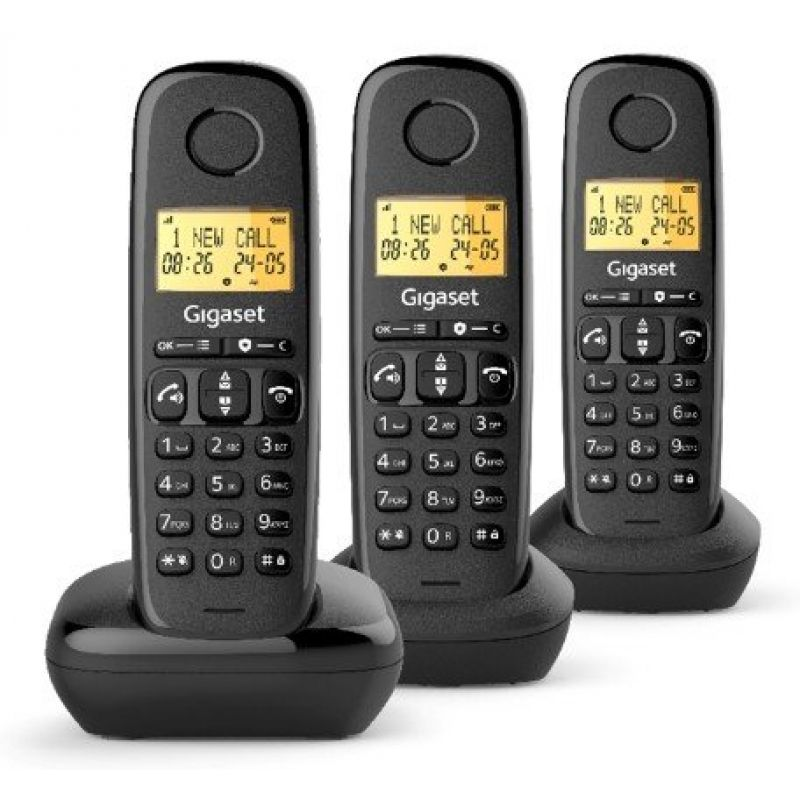 telefono-inalambrico-gigaset-basic-100-pack-trio-negro