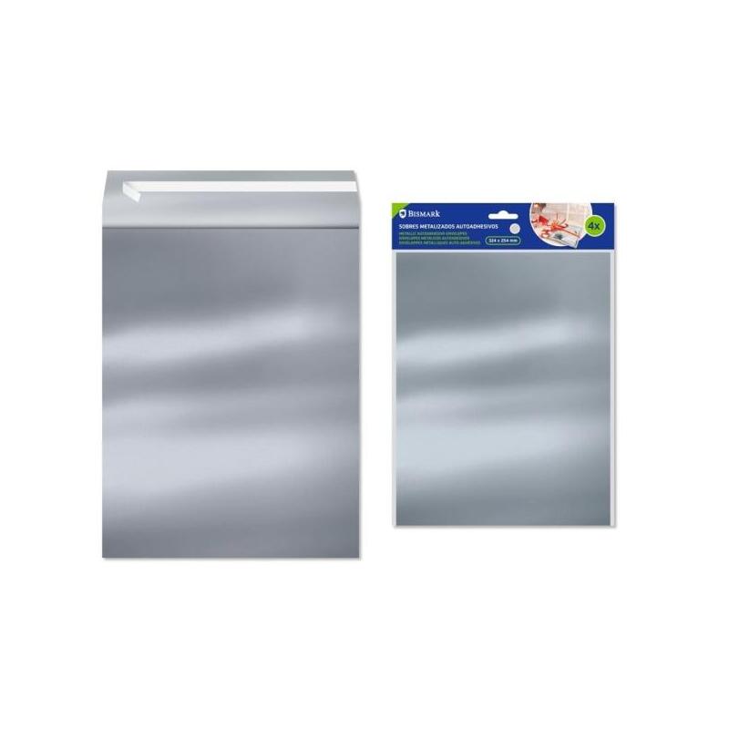 bismark-pack-de-4-sobres-metalizados-medidas-324x254mm-cierre-autoadhesivo-ideal-para-regalos-plata