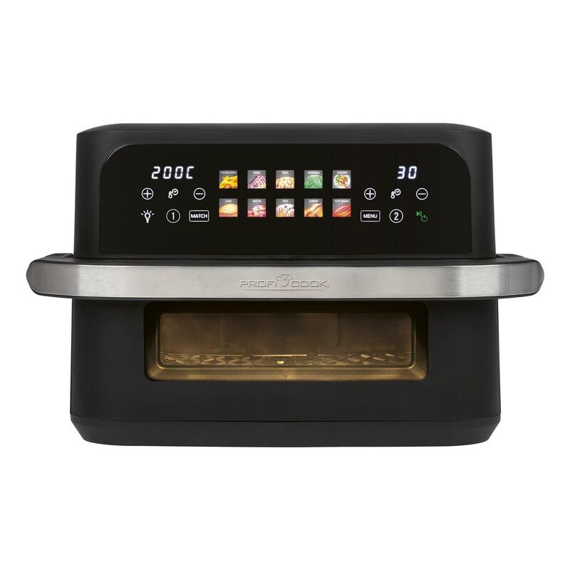 freidora-de-aire-proficook-pc-fr-1313-h-doble-10-l-independiente-2400-w-caliente-negro-acero-inoxidable