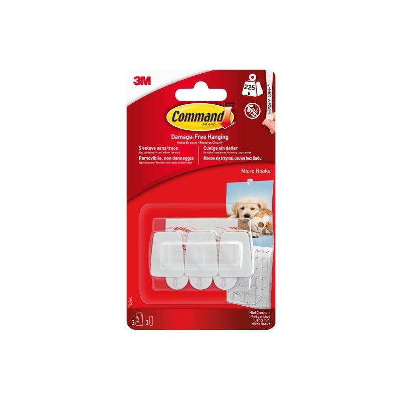 command-mini-pack-de-3-ganchos-3-tiras-adhesivas-soportan-hasta-225g-blanco