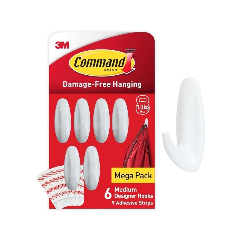 command-pack-de-6-ganchos-de-diseno-medianos-9-tiras-adhesivas-soportan-hasta-13kg-blanco