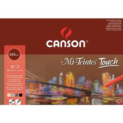 canson-mi-teintes-touch-bloc-con-12-hojas-350-gm-tamano-297-x-42cm-superficie-microabrasiva-finamente