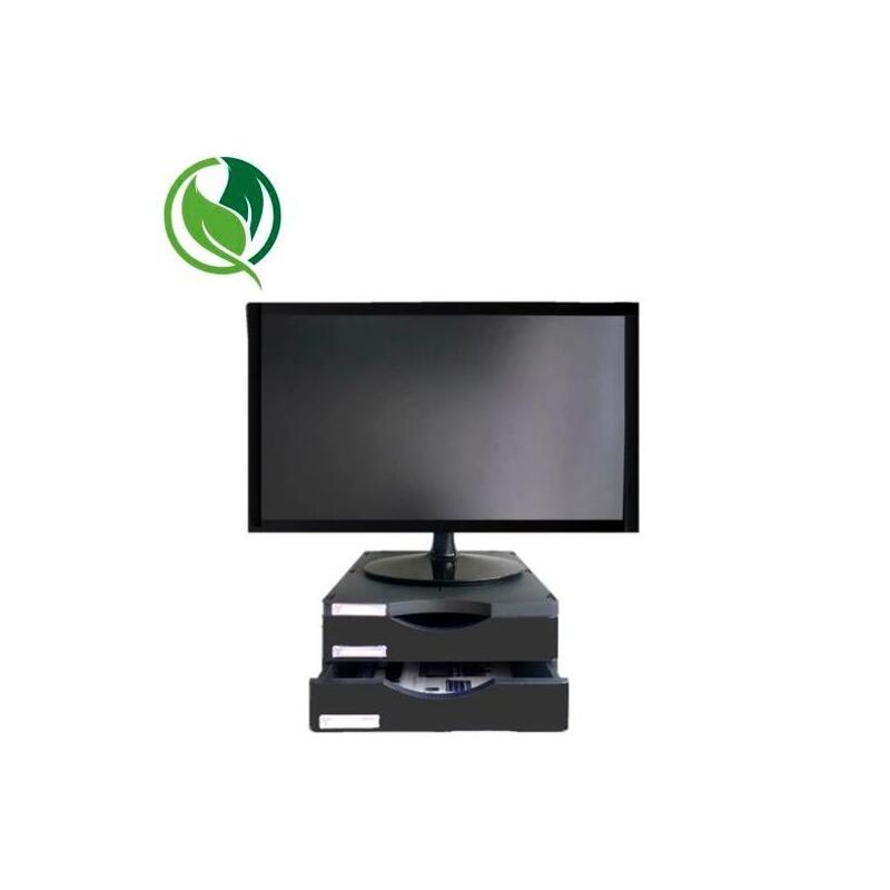 archivo-2000-soporte-monitor-ergosostenible-con-2-cajones-negro