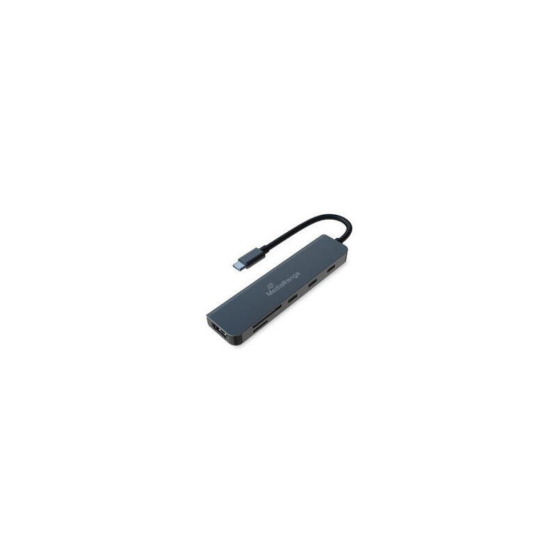 mediarange-mrcs519-hub-de-interfaz-usb-tipo-c-5000-mbits-plata