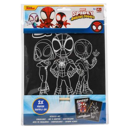 pack-de-12-unidades-set-papeleria-scratch-art-spiderman-marvel